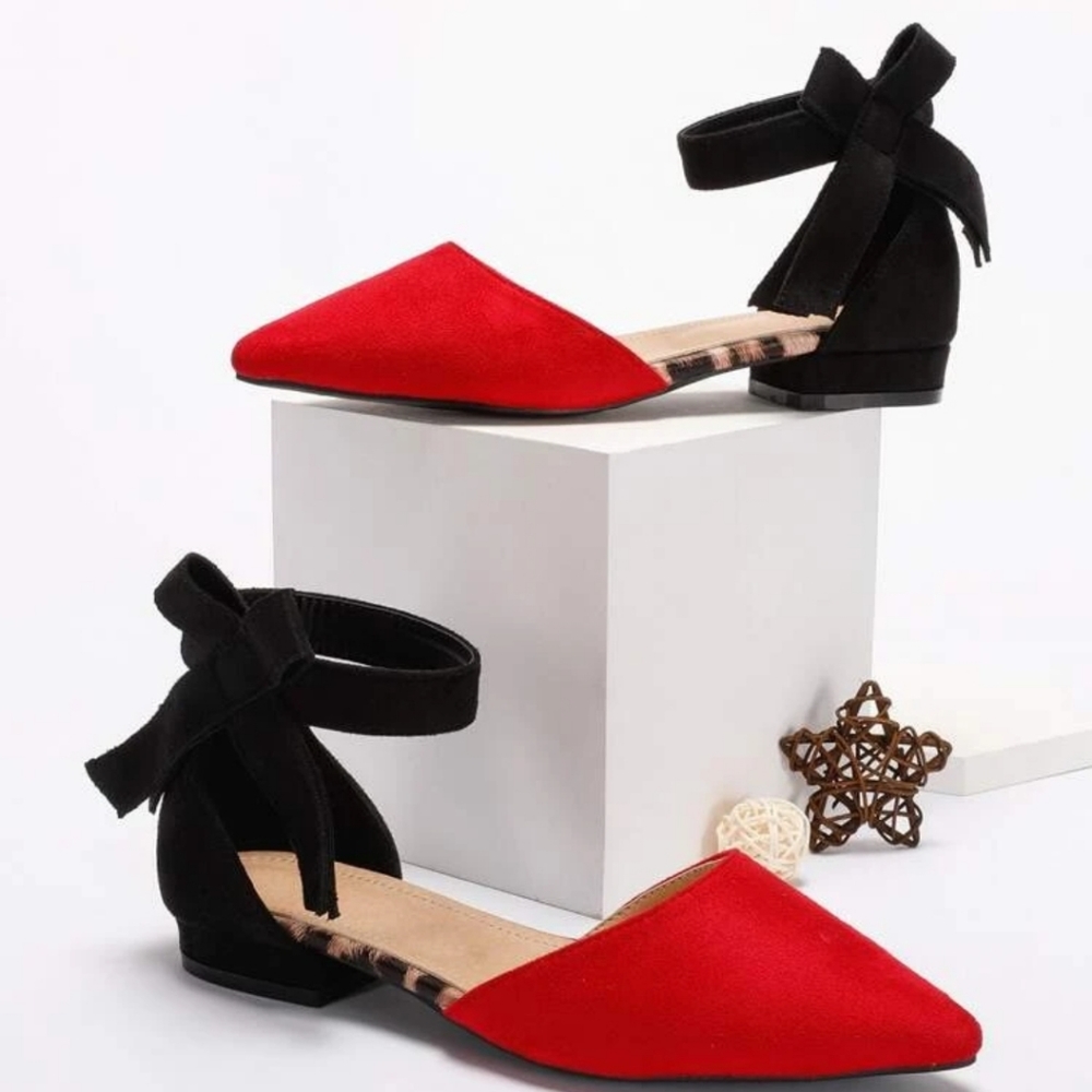 New Two Tone Ankle straps flat sandals